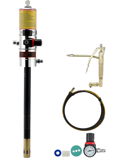 VEVOR Grease Pump, 50:1 Pressure Ratio Air Operated Grease Pump with 13 ft High Pressure Hose and Grease Gun, Pneumatic Grease Pump, Portable Lubrication Grease Pump with 360° Swivel Grease Gun Head