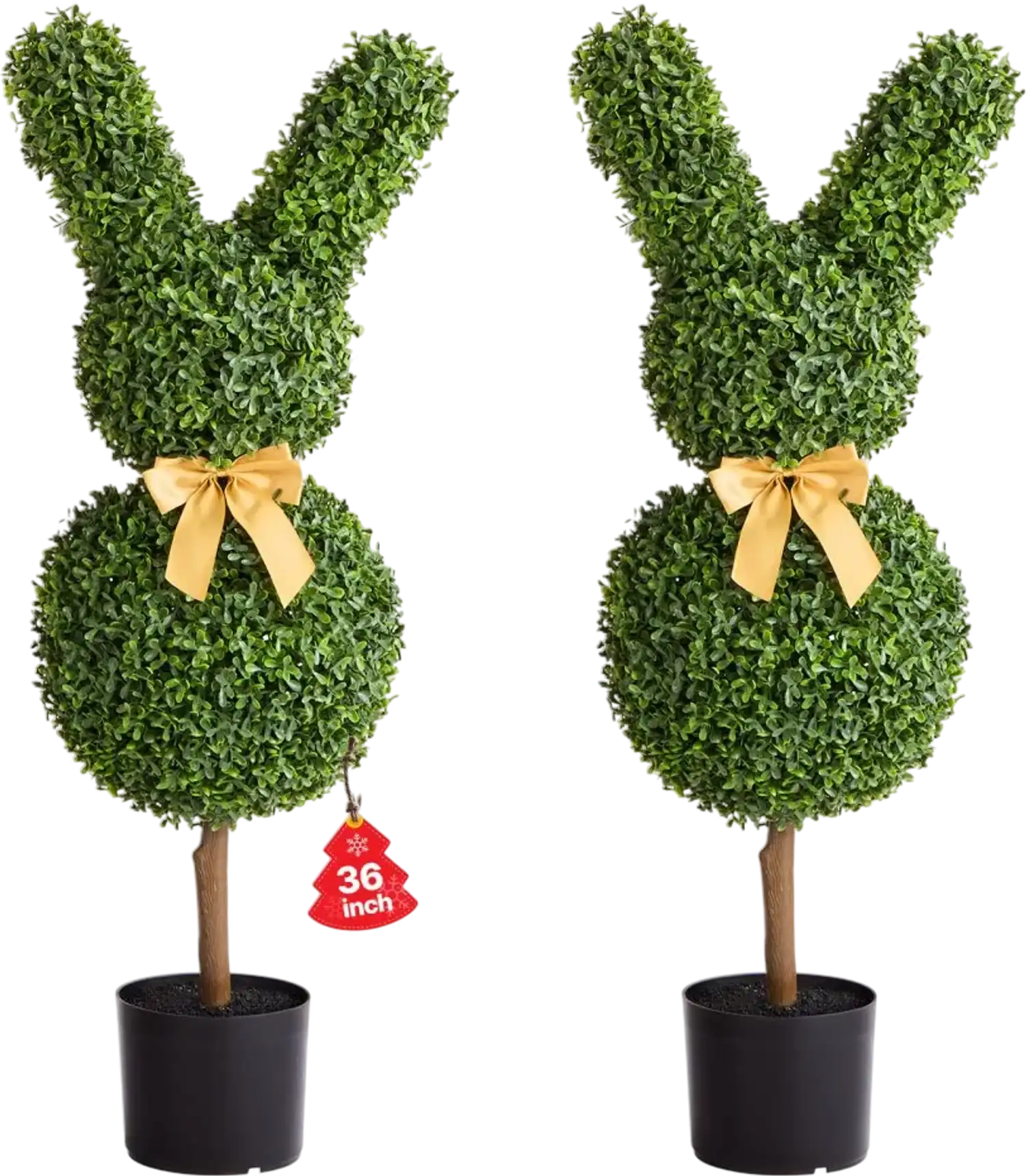 Vevor Artificial Topiary Bunny-Shape Boxwood Ball 2 Set 36