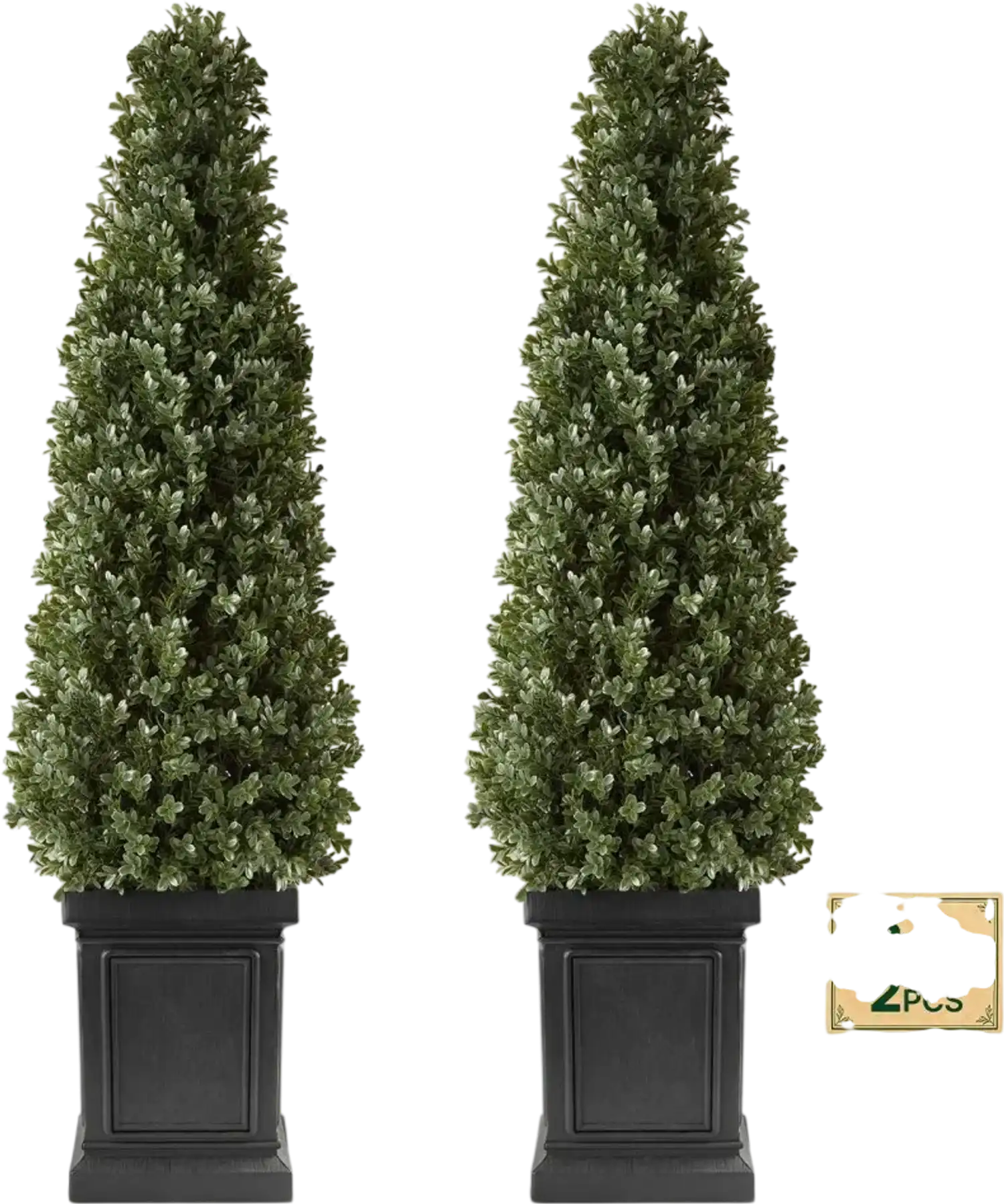 Vevor Artificial Boxwood Topiary 3.3' Set of 2 Faux Trees New