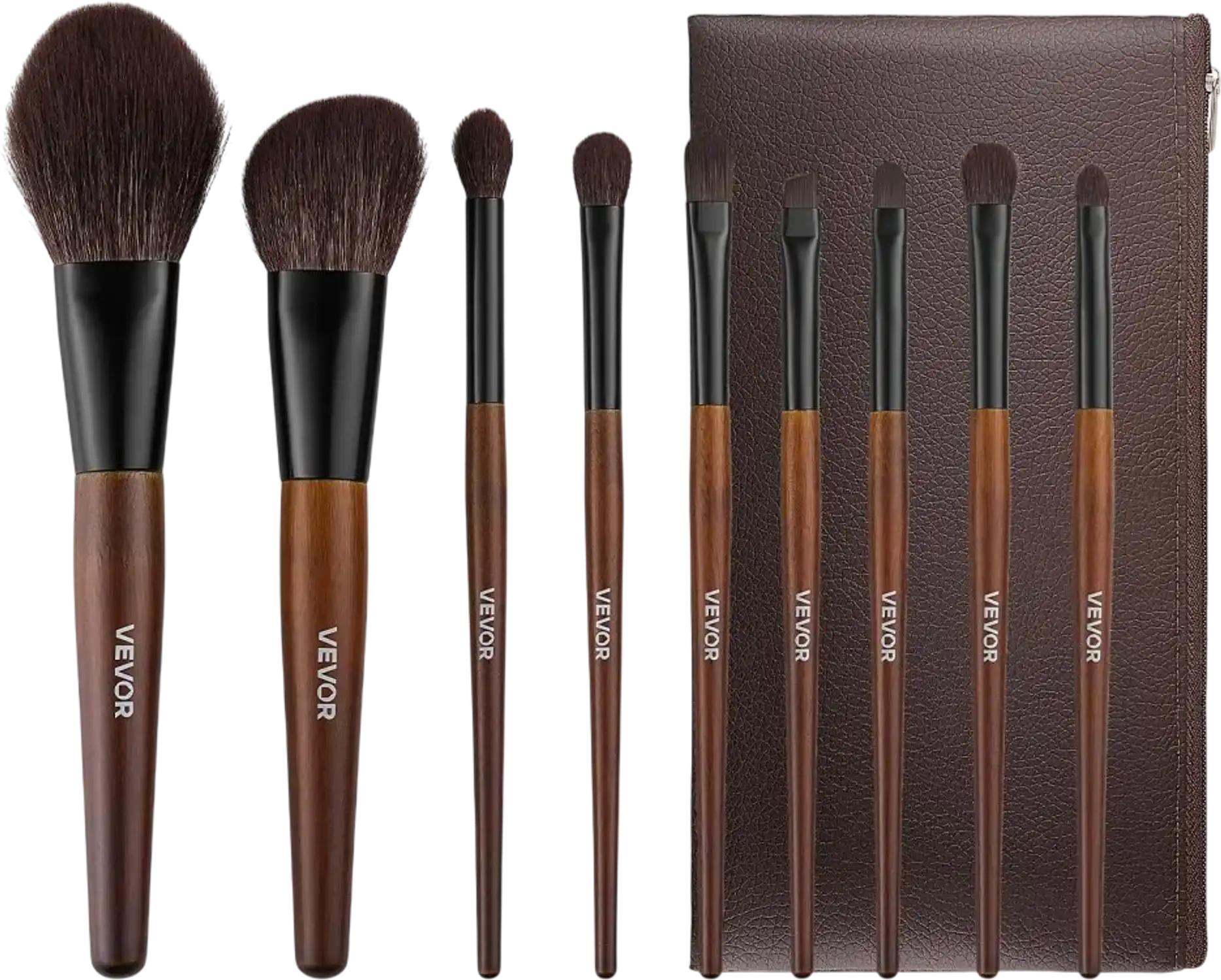 Vevor Makeup Brush Kit Professional 9-Piece Travel Set New