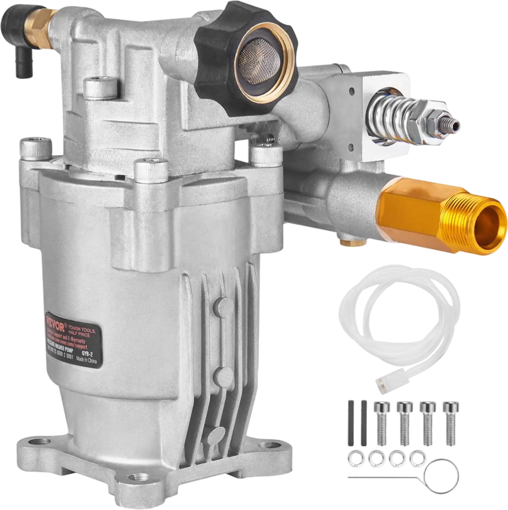VEVOR Pressure Washer Pump, 3/4" Shaft Horizontal, 3400 PSI, 2.5 GPM, Replacement Power Washer Pumps Kit, Parts Washer Pump, Compatible with Honda, Simpson, RYOBI, Briggs & Stratton, Subaru, Craftsman