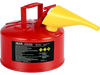 VEVOR Safety Gas Can, 2.5 Gallon Type I Red Safety Can for Gasoline with Stainless Steel Flame Arrester, Self-Closing Lid, and PE Funnel, Carbon Steel Flammable Storage Container with Ergonomic Handle