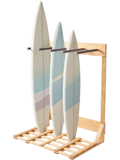 Vevor Surfboard Rack 4-Tier Vertical Wooden Storage Display Stand New