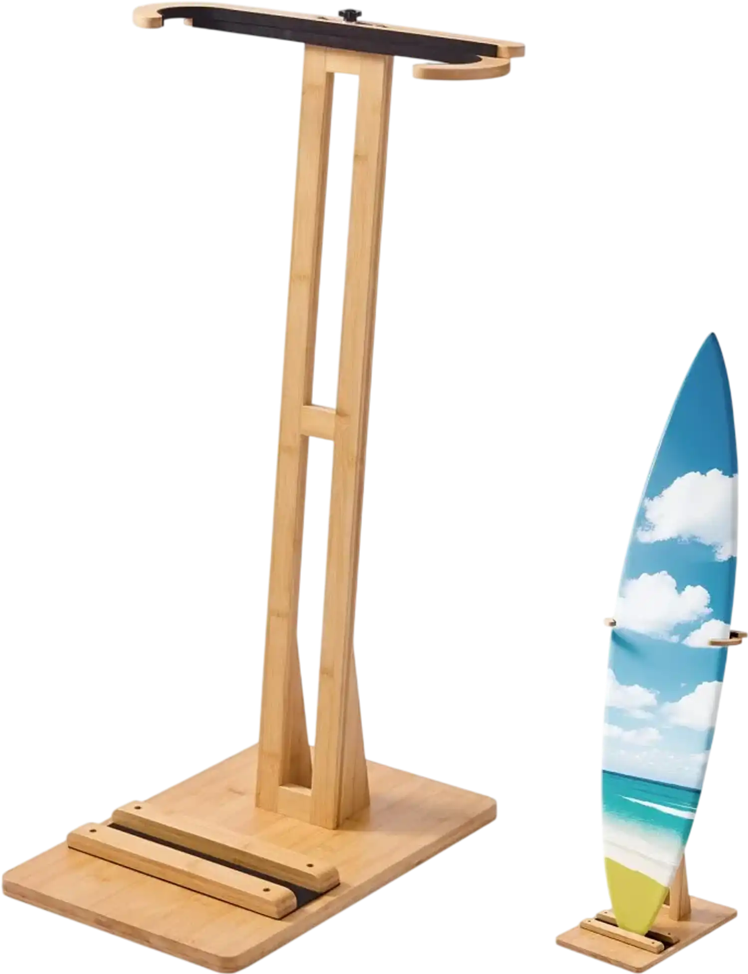 Vevor Surfboard Stand Vertical Wooden Storage Display Rack New