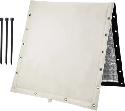 VEVOR Fiber Cotton Well Head Pump Cover, 24''W x 24''H, Pipe Insulation Cover Sprinkler Cover for Outside Backflow Valve Cover, 600D PVC Oxford Polyester Surface Aluminum Film Thermal Insulation Layer