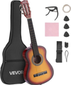 VEVOR Classical Guitar, 30 Inch, Wood Classical Guitar Starter Kit for Beginners, with Nylon Strings, Gig Bag, Strap, Tuner, Extra Strings, Pick, Capo, Basswood, for Kids Girls Boys Students, Sunburst