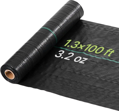 Vevor Weed Barrier Fabric Heavy Duty 1.3' x 100' 3.2 oz Black New