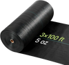 VEVOR Weed Barrier Fabric Heavy Duty, 3x100FT 5oz Landscape Fabric, Woven Weed Blocker Fabrics, Garden Fabrics Weeds Barrier, Weeds Control Ground Cover, Geotextile Webbing, Gardening Mat, Black