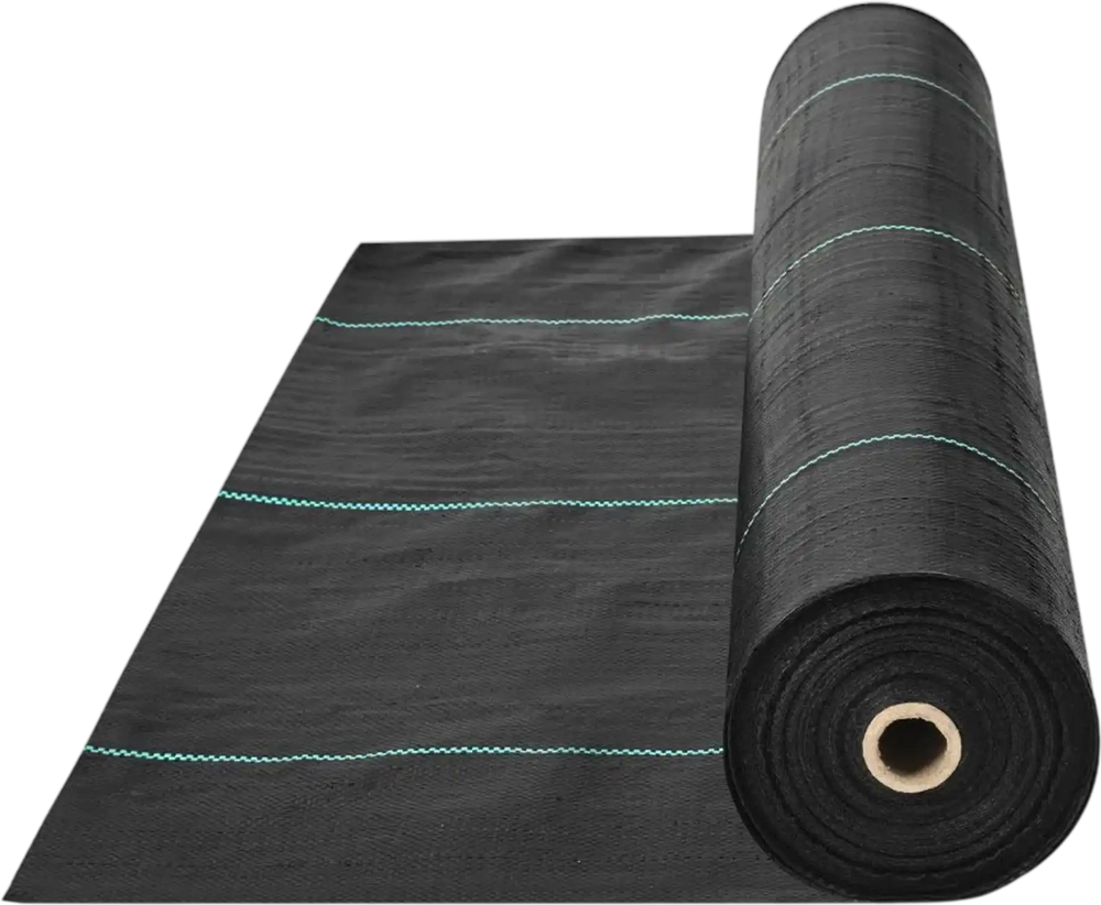 VEVOR Weed Barrier Landscape Fabric, 6.5*330FT Heavy Duty Garden Weed Fabric, Woven PP Weed Control Fabric, Driveway Fabric, Geotextile Fabric for Landscaping, Ground Cover, Weed Blocker Weed Mat, Black