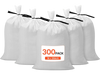 VEVOR Empty Sandbags, 300 Packs 16 x 26 in, Heavy Duty Sand Bags Sacks with Ties, 50lb Capacity Woven Polypropylene Sandbags, Tear-Resistant & UV-Resistant Sand Bags for Flood Protection Barrier