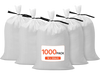 VEVOR Empty Sandbags, 1000 Packs 16 x 26 in, Heavy Duty Sand Bags Sacks with Ties, 50lb Capacity Woven Polypropylene Sandbags, Tear-Resistant & UV-Resistant Sand Bags for Flood Protection Barrier