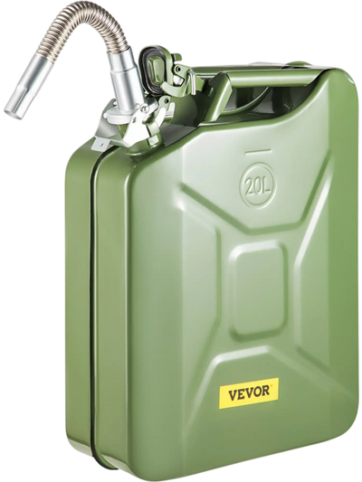 Vevor Jerry Can 5.3 Gallon 20 L Portable Fuel Can with Flexible Spout Green New