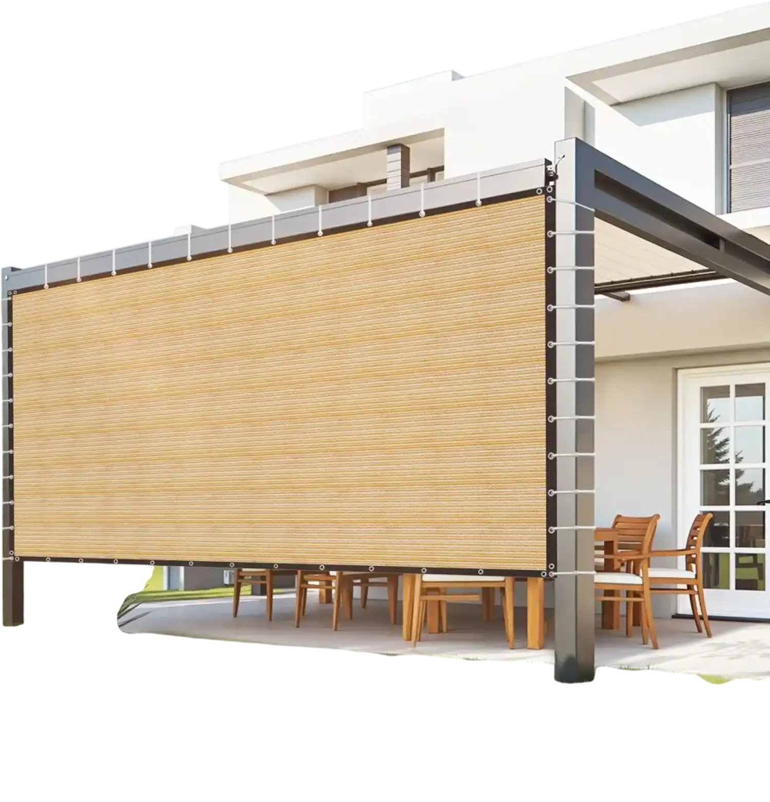 Vevor Shade Cloth 12' x 20' 90% Sun Shade Privacy Screen Beige New