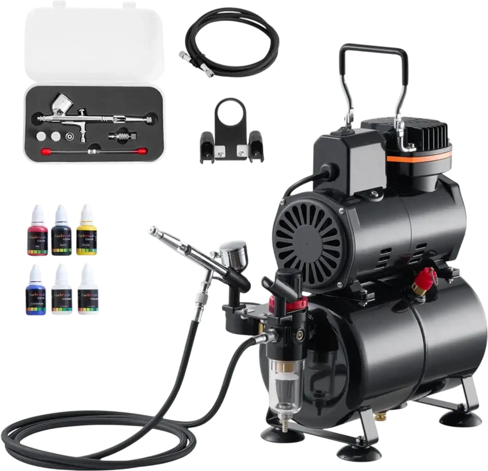 Vevor Airbrush Kit with Compressor Tank Dual-Action Professional Set New