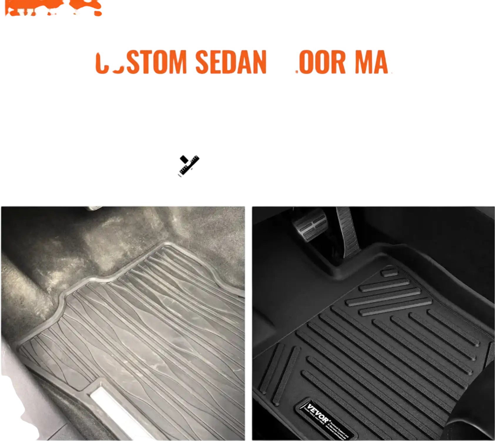 Vevor Floor Mats Toyota Camry 2018-2024 All-Weather Custom Fit TPE 3-Piece Set New