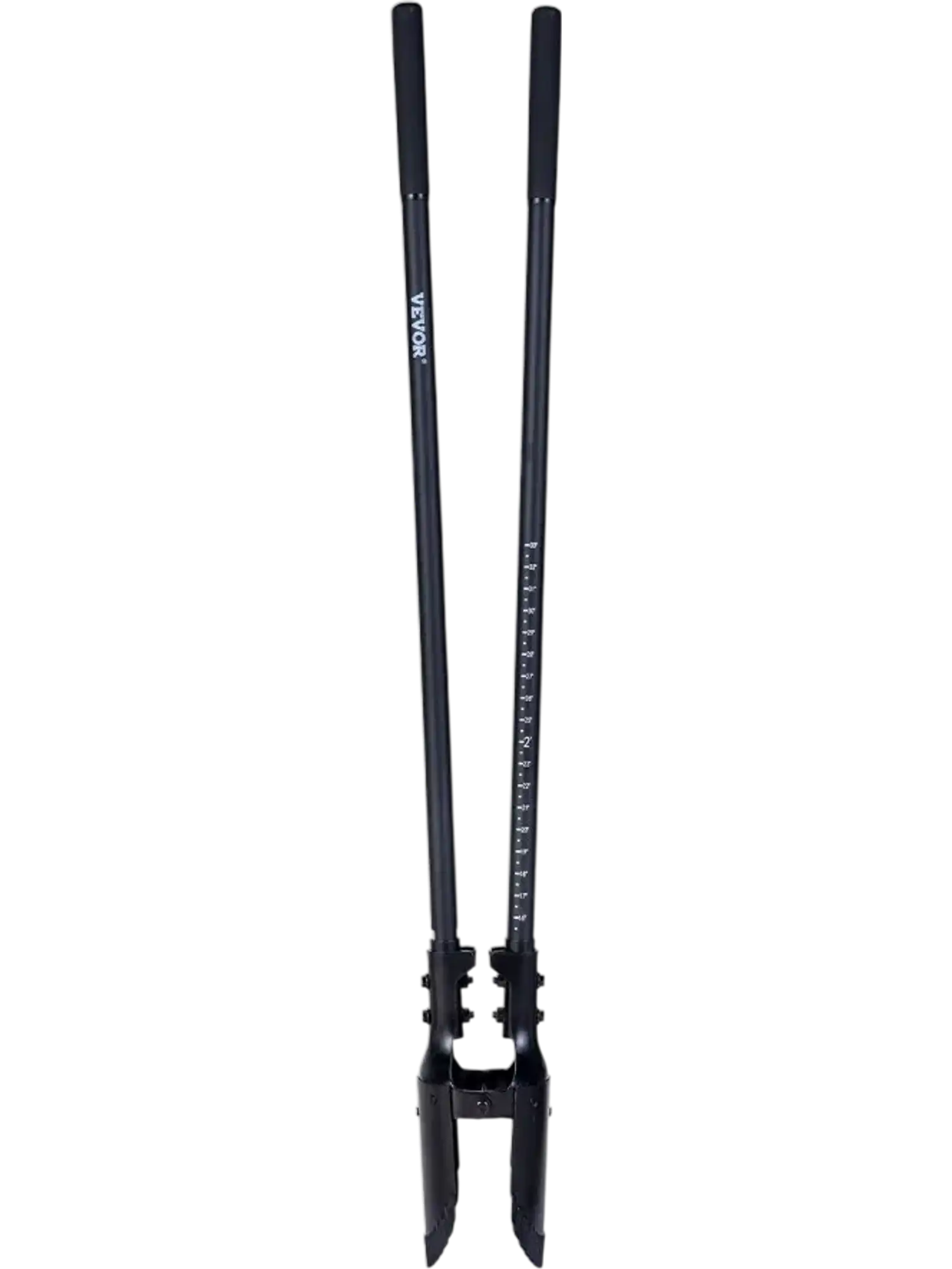 Vevor Post Hole Digger Heavy-Duty Manual Hole Digger with Fiberglass Handle and Scale Markings 57.5
