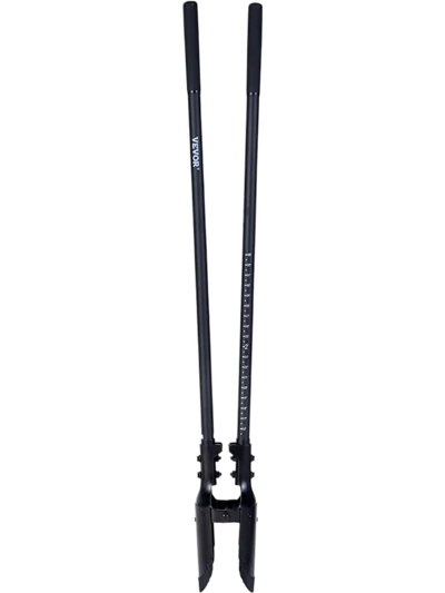 Vevor Post Hole Digger Heavy-Duty Manual Hole Digger with Fiberglass Handle and Scale Markings 57.5