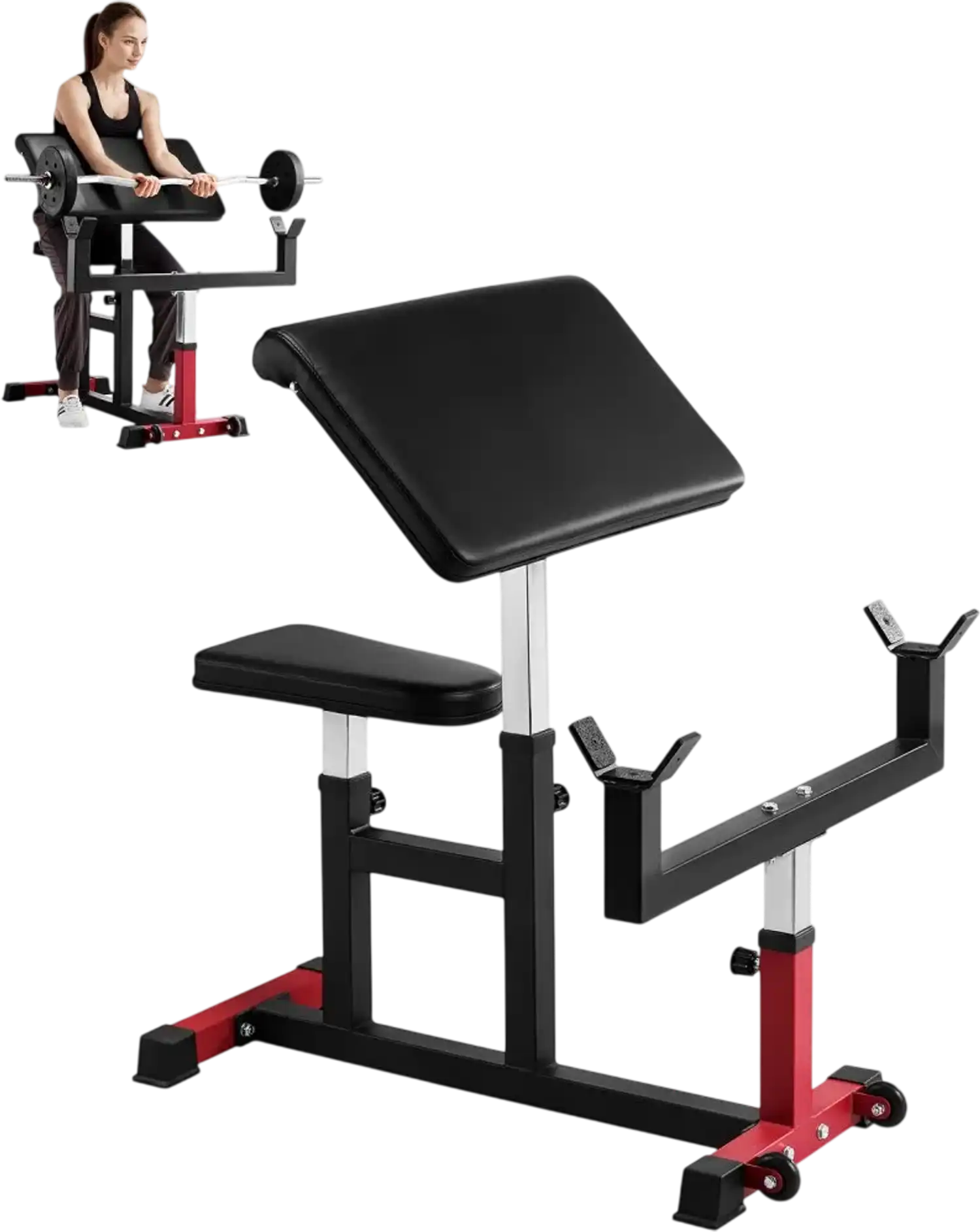 Vevor Preacher Curl Bench Adjustable Biceps Training Station New