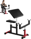 VEVOR Preacher Curl Bench, Strength Training Biceps Machine, Max load 440 LBS Home Gym Equipment, Seated Arm Isolated Barbell Dumbbell Bicep Station, Adjustable Weight Benches for Home Gym