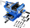 VEVOR Cross Slide Drill Press Vise, 6 Inch Jaw Width, 2 Way X-Y Axis Bench Vise, 5.7 Inch Max Jaw Opening, Heavy Duty Cast Iron, Workbench Vice Clamp, for Woodworking Drilling CNC Milling Machine