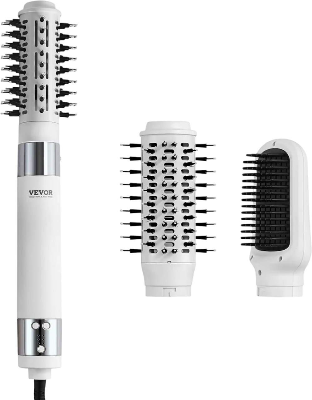 VEVOR Hair Dryer Styler, Ionic Hair Dryer Brush, 110,000RPM High-Speed Hot Air Styler with Brushless Motor, Oval & Paddle Brush, Blow Dryer Brush Styling Tool for Fast Drying Volumizing Straightening