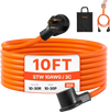 VEVOR 10 ft Dryer Extension Cord, 3-Prong NEMA 10-30P to 10-30R Dryer Cord, 125V/250V STW 10AWG/3C, 30A, Pure Copper Wire Cable with Black Non-woven Bag and PVC Cable Tie, Ideal for Indoor & Outdoor