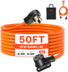 VEVOR 50 ft Dryer Extension Cord, 4-Prong NEMA 14-30P to 14-30R Dryer Cord, 125V/250V, STW 10AWG/4C, 30A, Pure Copper Wire Cable with Black Non-woven Bag and PVC Cable Tie, for Outdoor & Indoor Use