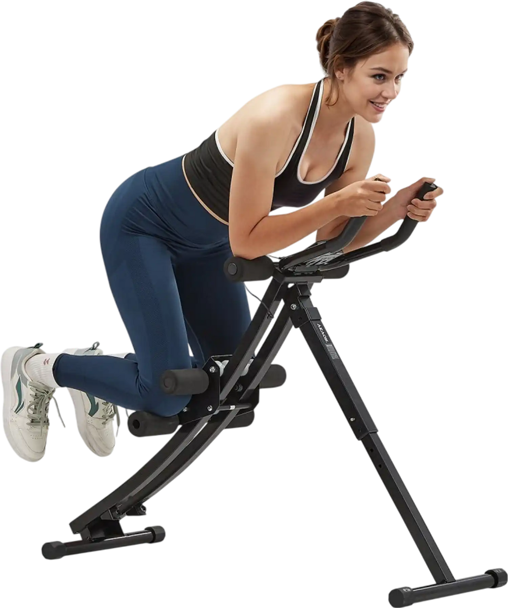 VEVOR AB Workout Machine, Ab Workout Equipment at Home Gym, Core & Abdominal Trainers for Women, 440 lbs Weight Capacity Strength Training Ab Cruncher, Foldable Adjustable Fitness Exerciser