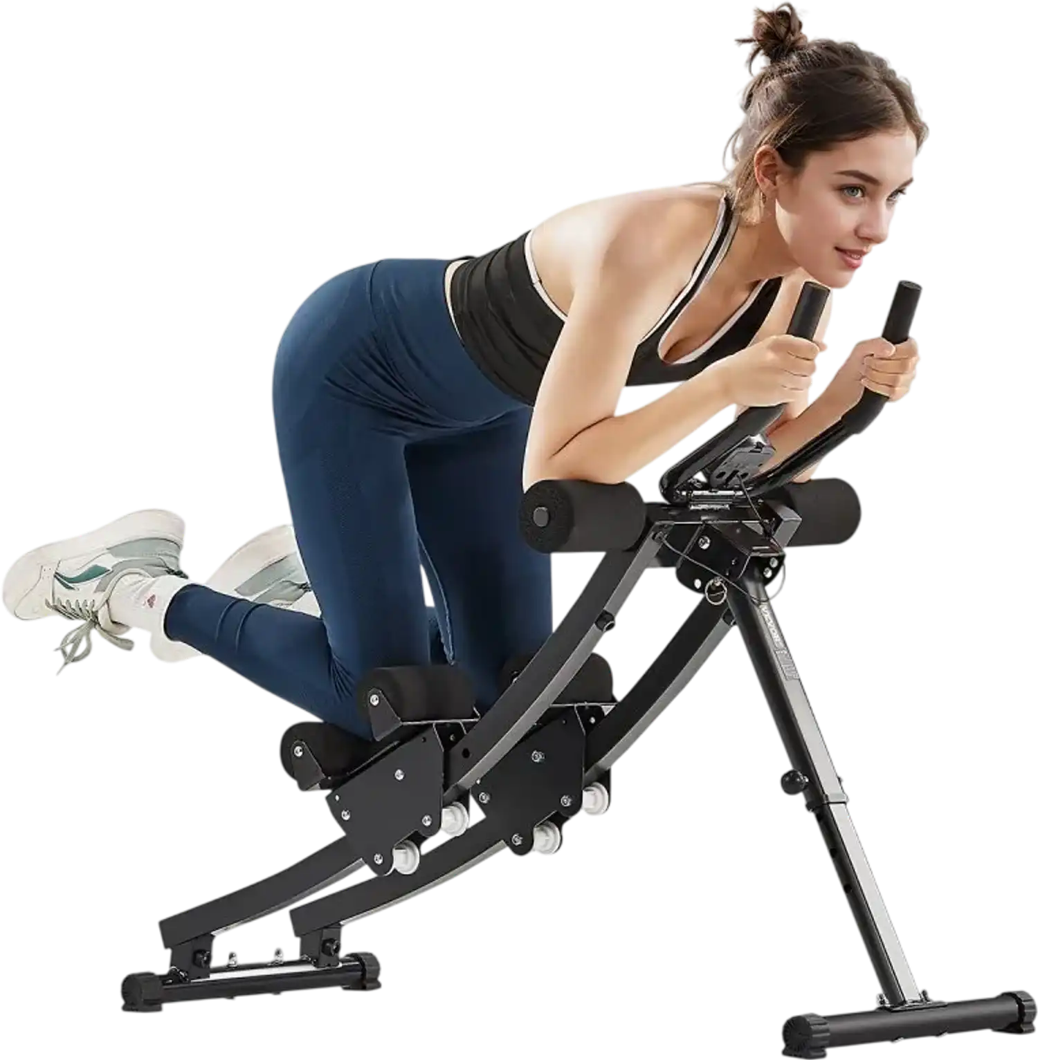 Vevor Ab Workout Machine Dual Track Foldable Home Gym Trainer New