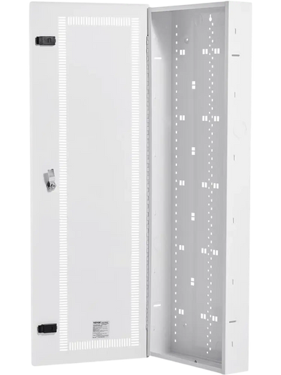VEVOR Media Enclosure, 42-Inch, Structured Media Center with Vented Hinged Door, Cable Management Box, Structured Wiring Multi-Media Cabinet, Recessed Electrical Media Box, for Network Distribution
