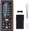 VEVOR Laser Measure, 400 ft, ±1/16'' Accuracy Laser Distance Measure with 100-Group Storage, ft/m/in/ft+in, 2.4'' Colorlit LCD Screen Laser Meter, Pythagorean Mode, Measure Distance, Area and Volume