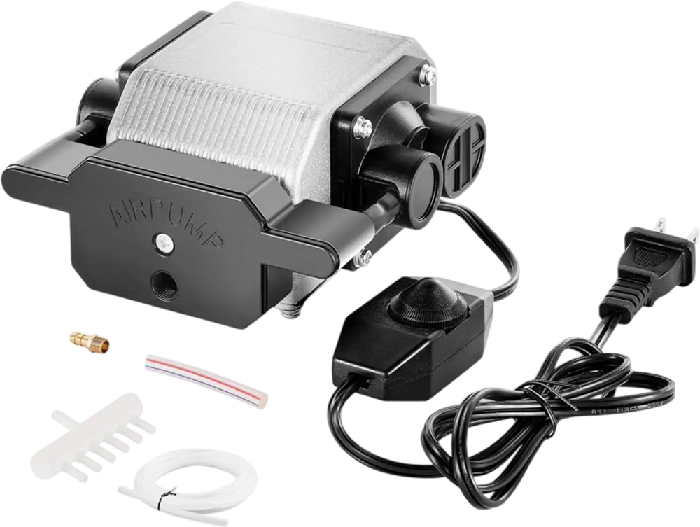 VEVOR Air Assist, Adjustable 30 L/min Airflow, Air Assist Pump Kit for Laser Cutter and Engraver, Clear Smoke and Dust, Reduce Surface Temperature, Shield Laser Lens, for Laser Engraving Wood Metal