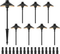 VEVOR 8 Pack Low Voltage Landscape Path Lights, 3W 210LM 12V-24VAC/DC Outdoor LED Pathway Lighting, 3000K Warm White Walkway Lights with Quick Connectors, IP66 Waterproof for Yard Garden Sidewalk