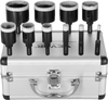 VEVOR Diamond Core Drill Bit Set, 10 PCS 6/10/12/20/25/30/35/40/45/50mm Diamond Hole Saw Kit, Triangular Shank, with Storage Case, for Dry and Wet, Diamond Drill Bits for Ceramic Tile Porcelain