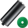 VEVOR Core Drill Bit, 4.25" Wet/Dry Diamond Core Drill Bits for Brick and Block, Concrete Core Drill Bit with Pilot Bit Adapter and Saw Blade, 9.5" Drilling Depth, 5/8"-11 Inner Thread, Laser Welding