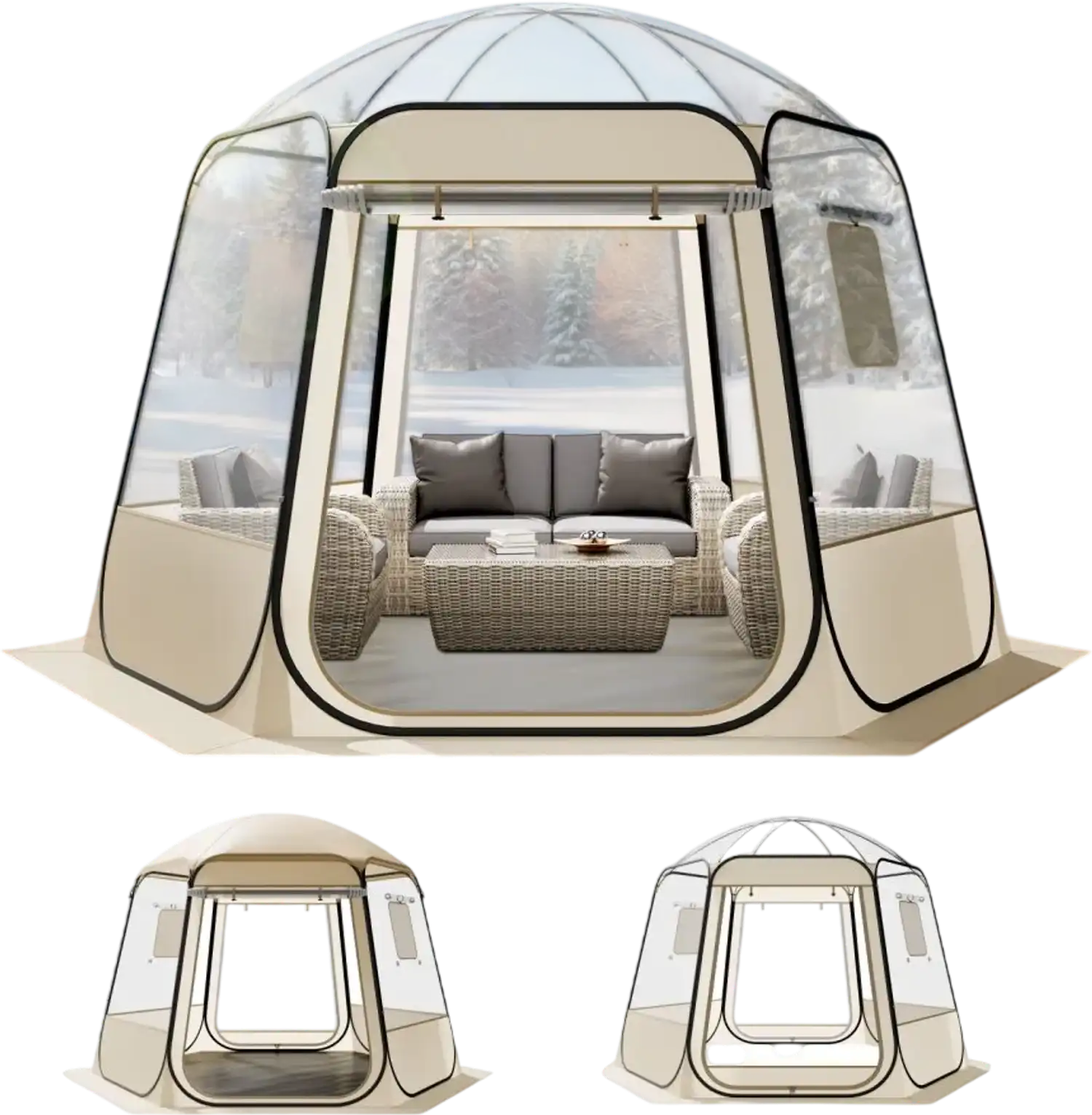Vevor Bubble Tent Pop-Up Clear Dome Shelter 10 x 9.2' New