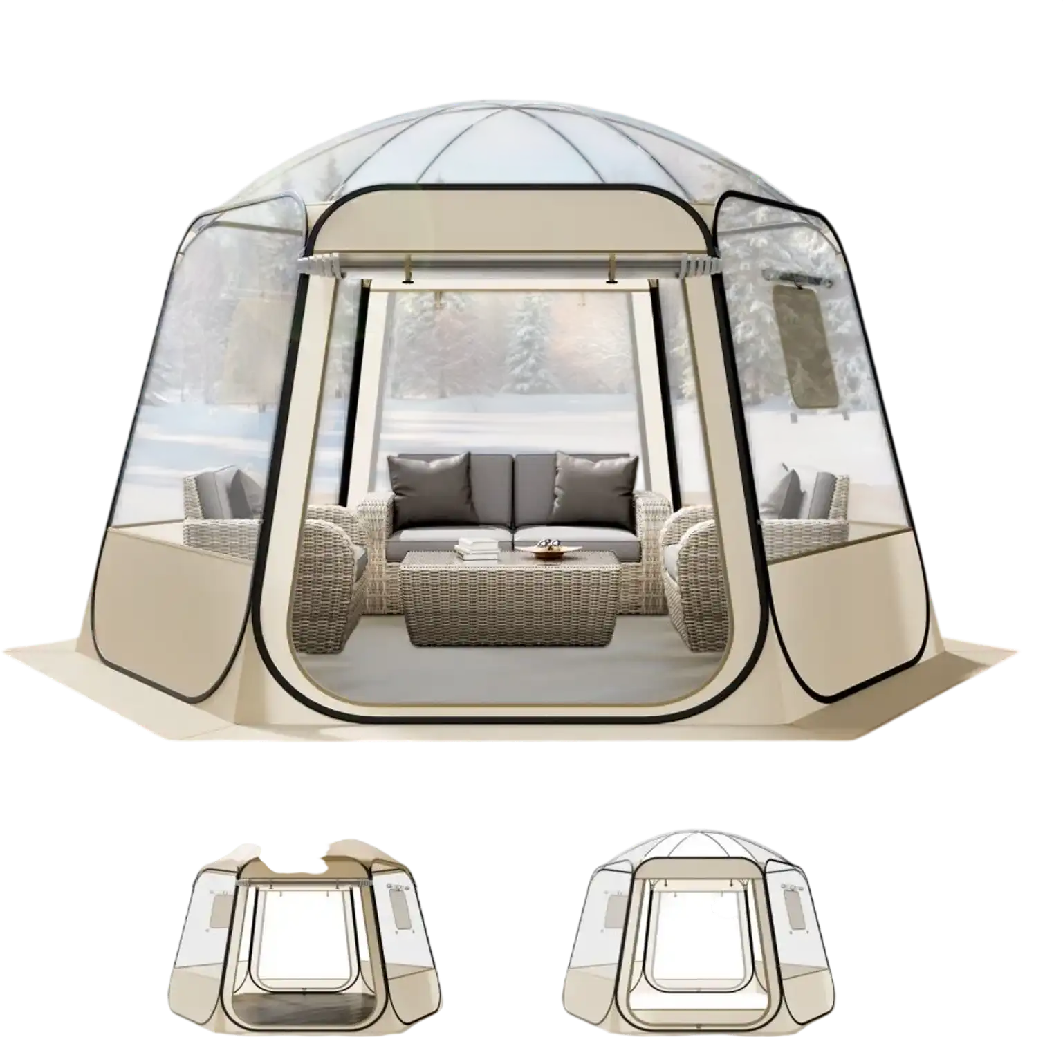 Vevor Bubble Tent Clear Pop-Up Dome Shelter 11 x 10.2' New