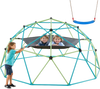 VEVOR Climbing Dome, 10FT Geometric Dome Climber with Swing & Hammock, 1000LBS Loading Kid's Jungle Gym Playground, Easy-Assembly Outdoor Backyard Climbing Equipment for Boys Girls 3 to 10 Years Old