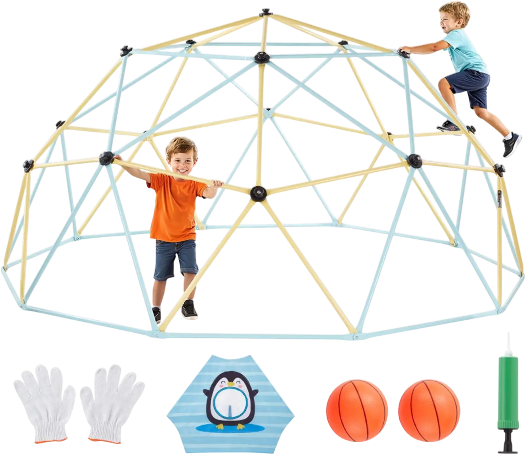 Vevor Geometric Dome Climber 10' Kids Jungle Gym New