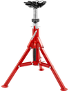 VEVOR Pipe Jack Stand, 2500LB Heavy Duty Welding Pipe Stand, with 4-Ball Transfer V-Head and Folding Legs, Adjustable Height 24"-43" 1107B-type Pipe Jacks for Welding