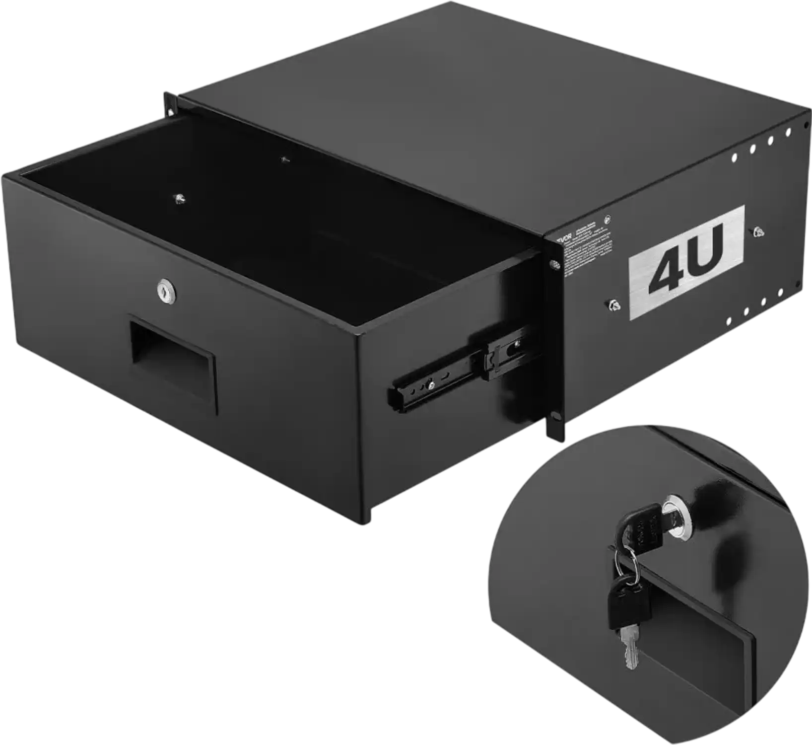 Vevor Rack Mount Drawer 4U Lockable 19
