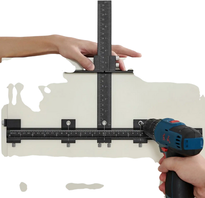 Vevor Cabinet Hardware Jig Adjustable Aluminum Alloy Handle Template Tool with Center Punch New