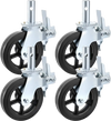 VEVOR 4 Pack 8 Inch Iron Core Polyurethane Swivel Caster With Dual Locking Brake Adjustable Legs 1100LBS Capacity per Wheel