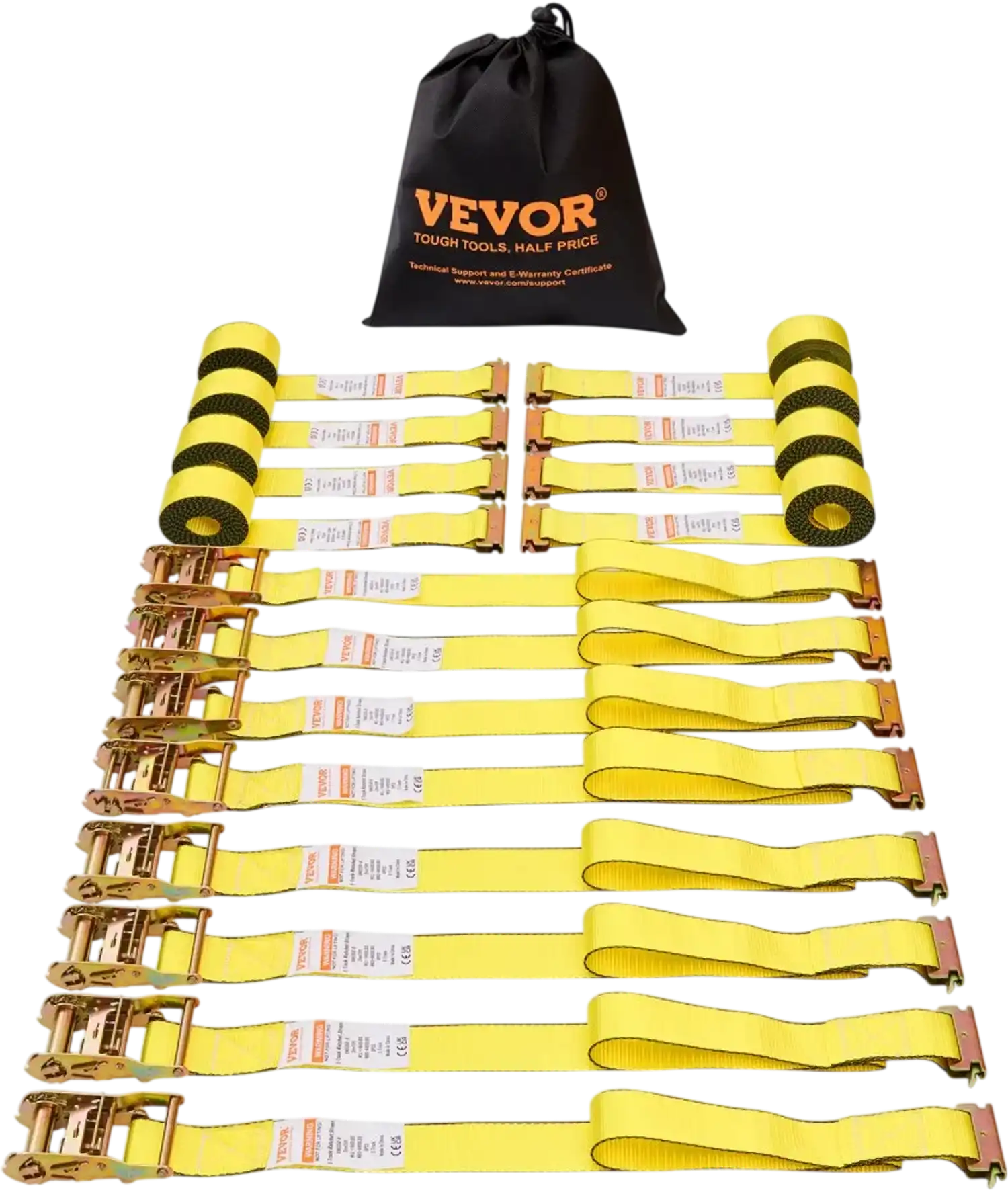 Vevor Ratchet Tie Down Straps 8PK 2