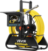 VEVOR Sewer Camera, 98 ft/30m, 4.3" Drain Inspection Camera, IP68 Waterproof Snake Plumbing Camera with Lights - 6 Adjustable LEDs, 4500mAh Battery & 16GB Card for Sewer Line Duct Pipes