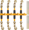 VEVOR Ratchet Chain Binder, 3/8"-1/2" Heavy Duty Load Binders, with G80 Hooks 12000 lbs Secure Load Limit, Labor-saving Anti-skid Handle, Tie Down Hauling Chain Binders for Flatbed Truck Trailer, 4 Pc