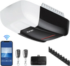 VEVOR Garage Door Opener 1/2 HP Ultra-Quiet Belt Drive WiFi Smart Opener, for Residential Garage, Includes Durable Rail, 3 Remotes, Smartphone App Control, Obstacle Sensor & LED Light, Black & White