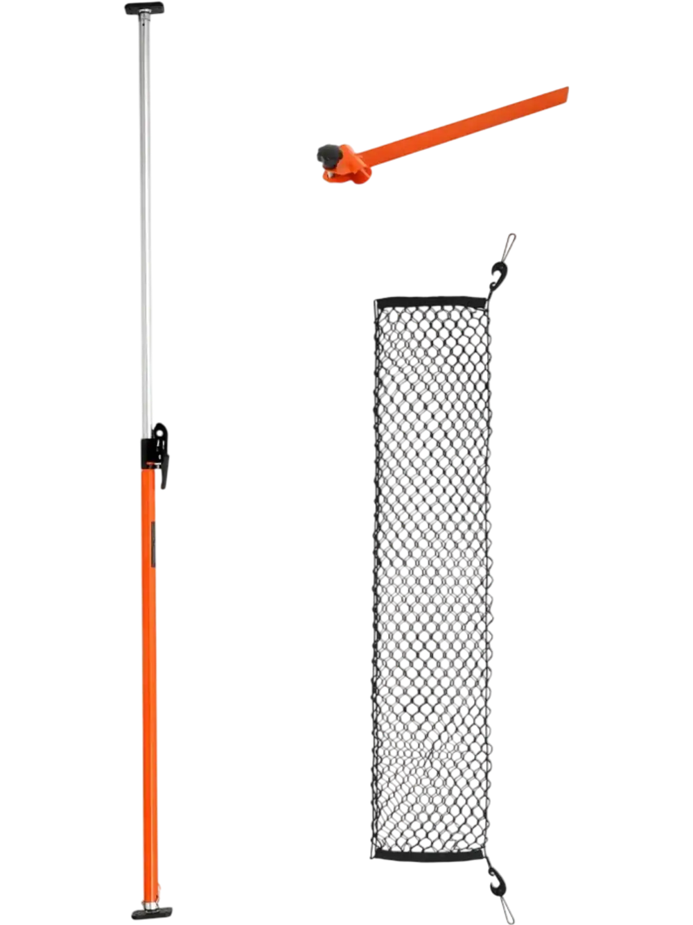 VEVOR Cargo Bar, Cargo Bars Adjustable from 40" to 73", Heavy-duty Steel Cargos Stabilizer with Storage Net & Divider Bar, Telescoping Load Lock Bars for SUVs, Sedans