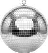 VEVOR Mirror Disco Ball 12 Inch Silver Reflective Ball with Hanging Ring, for Party Home Decoration Stage Props DJ Dance Club, 2 Mirror Tile Sizes, Reflects Light, Large Wedding Music Birthday Decor