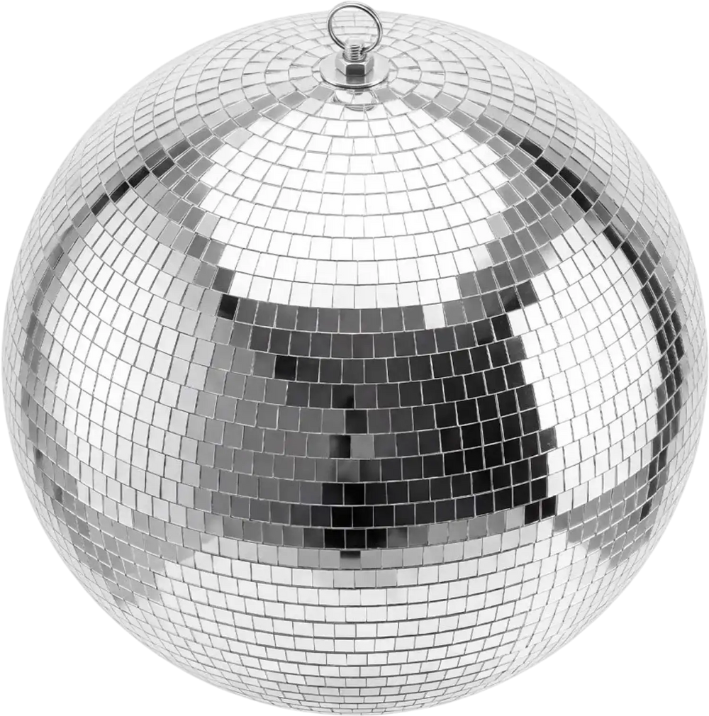 VEVOR Mirror Disco Ball 16 Inch Silver Reflective Ball with Hanging Ring, for Party Home Decoration Stage Props DJ Dance Club, 2 Mirror Tile Sizes, Reflects Light, Large Wedding Music Birthday Decor